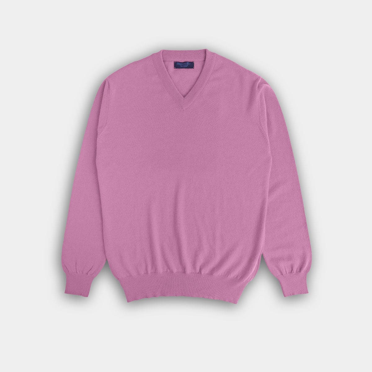 Lilac V Neck Cashmere Sweater Hilditch Key