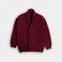 Burgundy Shawl Collar Cashmere Cardigan