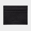 Black Calf Leather Single Sided Card Holder