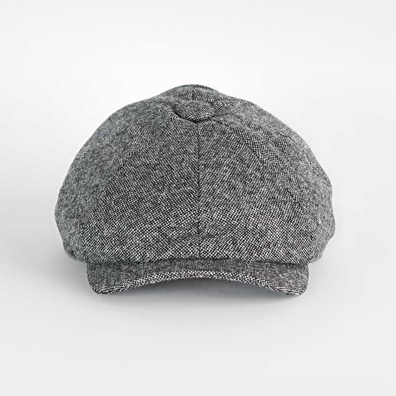 Black White Plain Weave Wool Gatsby Cap Bates Hatters of