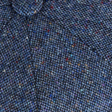Blue Pick & Pick Donegal Tweed Wool Gatsby Cap