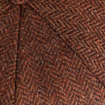 Brown Herringbone Wool Toni Cap