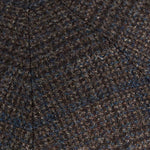 Brown With Blue POW Check Wool & Cashmere Gatsby Cap