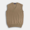 Dark Natural V - Neck Cashmere Slipover
