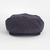 Plain Dark Navy Linen Gatsby Cap