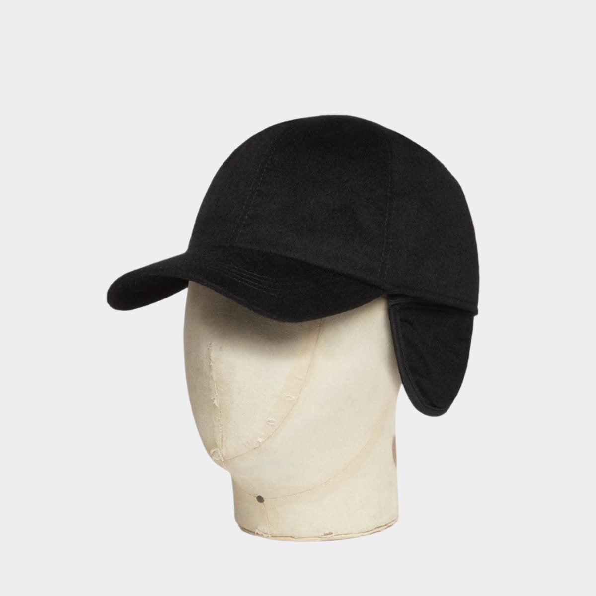 Black Loro Piana Cashmere Baseball Cap Hilditch Key