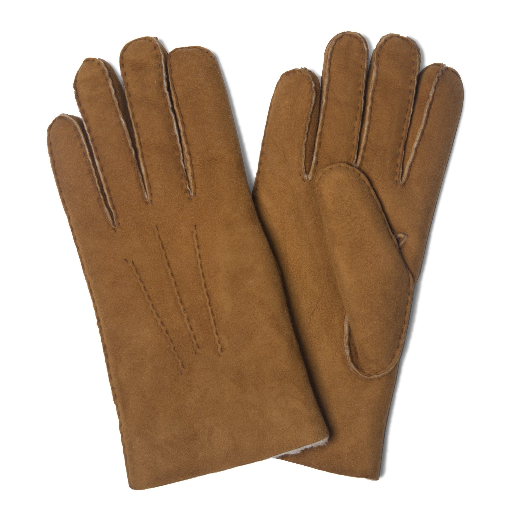 Cork Brown Sheepskin Gloves - Hilditch & Key
