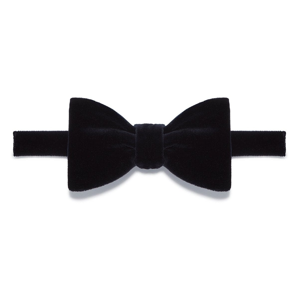 Navy Silk Velvet Bow Tie