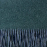 Plain Drake Green Embroidered Cashmere Scarf