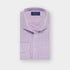 Contemporary Fit Lilac Prince of Wales Check Cotton Shirt with Cut-away Collar & Two Button Cuff
