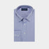 Contemporary Fit Plain Blue Oxford Cotton Shirt with Concealed Button Down Collar & Two Button Cuff