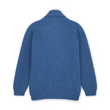 Shawl Collar Cashmere Cardigan - Blue