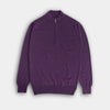 Purple Zip Neck Cashmere Sweater