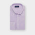 Contemporary Fit Plain Lilac Linen Shirt with Button Down Collar & Two Button Cuff
