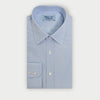 Classic Fit Light Blue End-on-End Cotton Shirt with Classic Collar and Two Button Cuff
