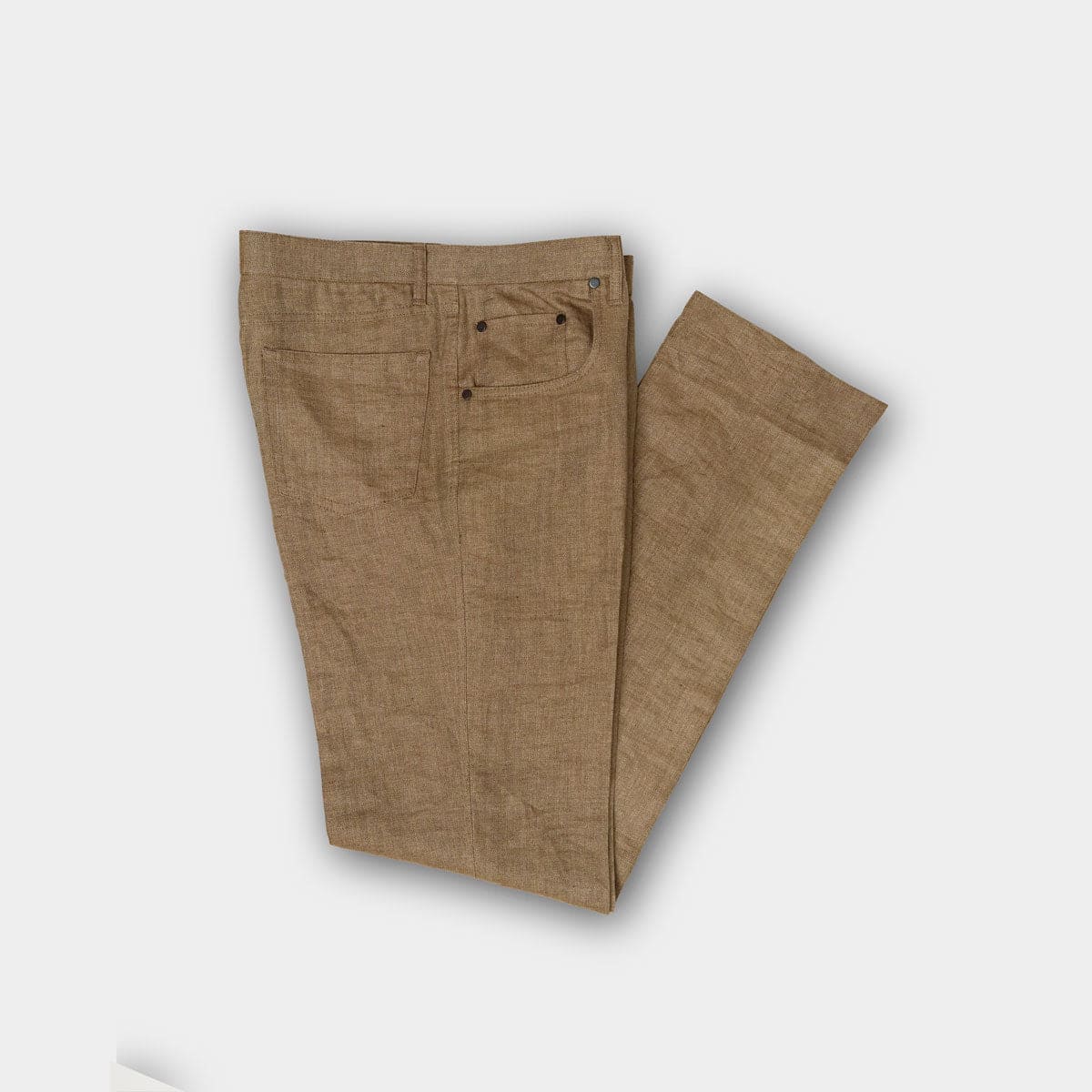 Coffee Linen Trousers