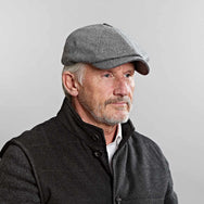 Light Grey Loden Wool Gatsby Cap