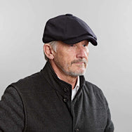 Navy Cashmere Gatsby Cap