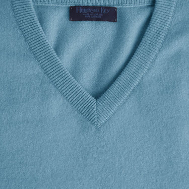 Adonis Blue Cashmere V - Neck Sweater