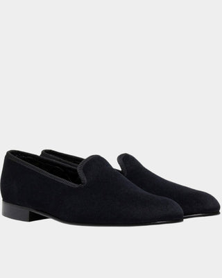 Albert Black Velvet House Slipper
