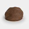 Beige Herringbone Orange Fleck Wool Flat Cap