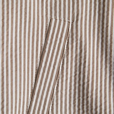 Beige Stripe Cotton Doria Lightweight Bomber Jacket