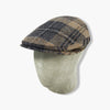 Black & Beige Check Flat Cap