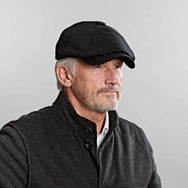 Black Cashmere Gatsby Cap