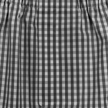 Black Gingham Check Cotton Boxer Shorts