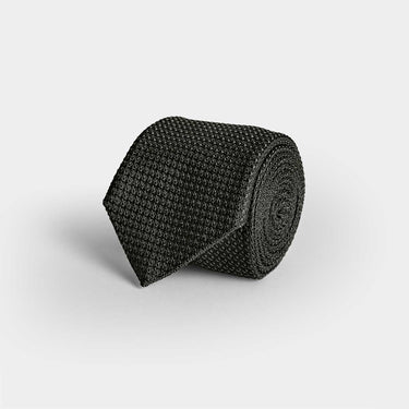 Black Grenadine Silk Tie