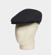 Black & Grey Bold Stitch Wool Toni Cap