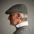 Black & Grey Donegal Tweed Wool Toni Cap