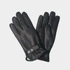 Black Leather Gloves with Sheepskin Lining