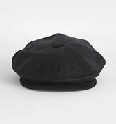 Black Linen Gatsby Cap