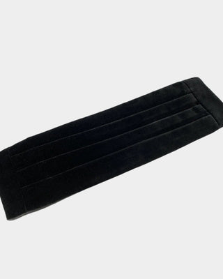 Black Silk Velvet Cummerbund