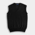 Black V - Neck Cashmere Slipover