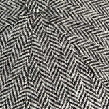 Black & White Herringbone Wool Toni Cap