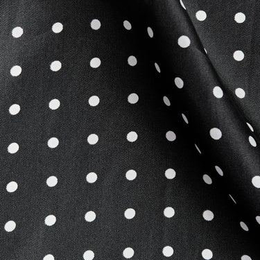 Black & White Medium Spot Silk Pocket Square