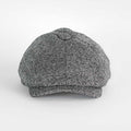 Black & White Plain Weave 100% Wool Made In England Gatsby Cap
