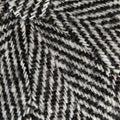 Black & White Wool Herringbone Gatsby Cap