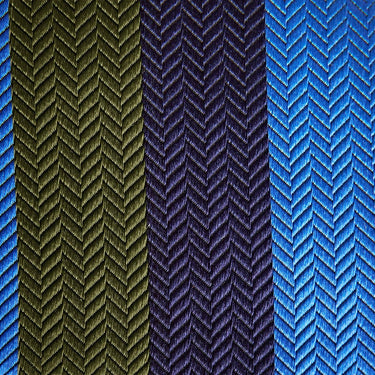 Blue, Green & Navy Block Stripe Silk Tie