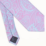 Blue & Lilac Large Paisley Silk Tie