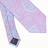 Blue & Lilac Large Paisley Silk Tie