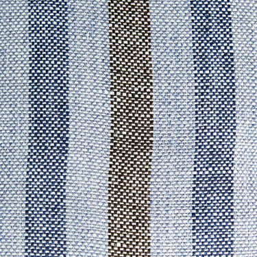 Blue Oxford Stripe Cotton Flat Cap