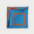 Blue Paisley Cross Silk Blend Pocket Square