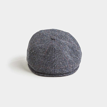 Blue Prince of Wales Check Donegal Tweed Toni Cap Bates Hats