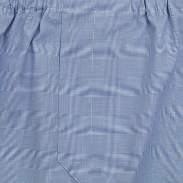 Blue Prince of Wales Check Cotton Boxer Shorts