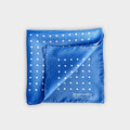 Blue & White Medium Spot Silk Pocket Square