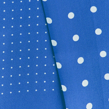 Blue & White Spot Silk Tubular Scarf