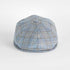 Blue With Brown Check Silk & Wool Toni Cap